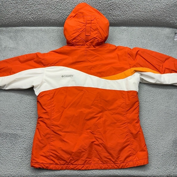 Columbia Sportswear XL5636 205 Womens Size XL Coat Orange/White Winter Jacket - Picture 8 of 12